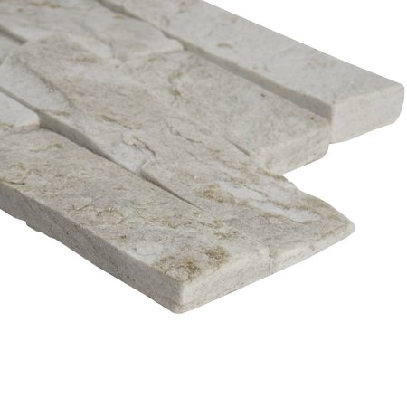 Msi Royal White Splitface Ledger Panel SAMPLE Natural Quartzite Wall Tile ZOR-PNL-0063-SAM